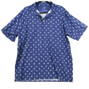 Greater Half Mens XL Blue Sex-Ed Performance Polo Shirt Short Sleeve GH